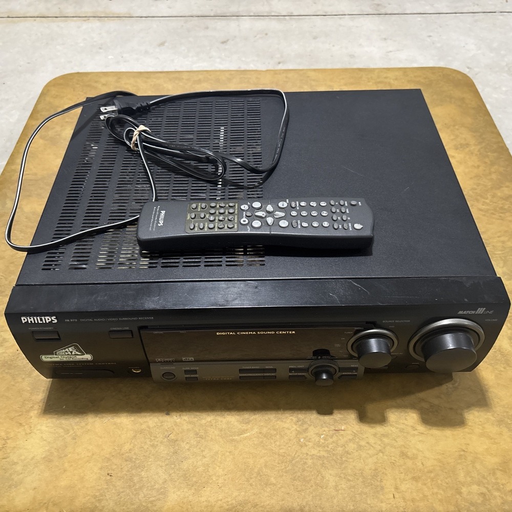 Philips FR-975 Digital Audio Video Surround Receiver 5.1 Ch DTS Dolby-WORKS